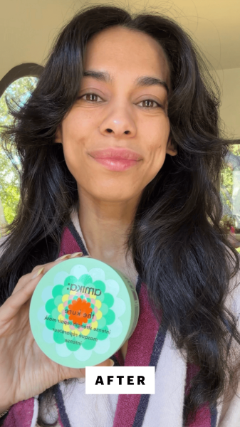 Shipin after applying the Amika ​​The Kure Intense Bond Repair Mask